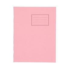 9x7" Exercise Book 96 Page, Plain, Pink - Pack of 50